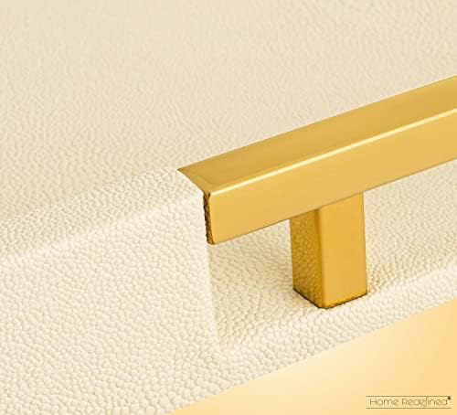 Modern Elegant 17.5”x12” Rectangle Cream Rectangle Shagreen Faux Leather Decorative Tray Ottoman Tray Coffee Table Perfume Living Room Kitchen Serving Tray with Gold Polished Metal Handles. - Image 6