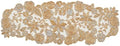Beaded Table Runner Decore 36 inches Long Christmas Snowflake Coastal Shell Sunflower Beaded Table Runners for Halloween, Christmas, Easter Coffee Tropical - 36"x13" Gold Ivory Silver Olio Marfa by byHomeDecorativeProduct