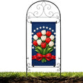 Garden Flag Holder Stand Yard Flag Holder Metal Flag Stand Outdoor Flag Pole Holder for Outside House Seasonal Garden Flag Stake for Lawn Holiday Decor with 2 Stoppers and 2 Anti-Wind Clips by Unknown