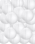 Treela 30pack White Chinese Paper Lanterns for Wedding Party Decor, 10" by Treela