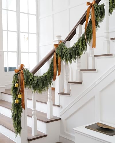 9ft Christmas Cedar Garland, Full Realistic Faux Pine Garlands - Image 2