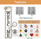 Surfapans Interchangeable Welcome Sign 12 Pcs Replaceable Icons 45"X9" Wood - Image 4