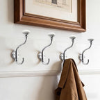 TUNNY Coat Hooks - 5 Pack Polished Chrome Towel Hooks Robe Hooks Decorative Wall Hooks for Bathroom Bedroom Kitchen Towel Robe Clothes Cabinet Closet Bathroom Hardware - Image 5