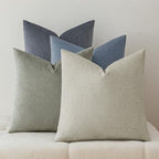 a moment Waterproof Throw Pillow Covers Set of 4,26x26 Inch Outdoor Stain Resistant Pet Friendly Pillowcases Cushion Covers for Patio Sofa and Living Room,Seaside Mist by amoment