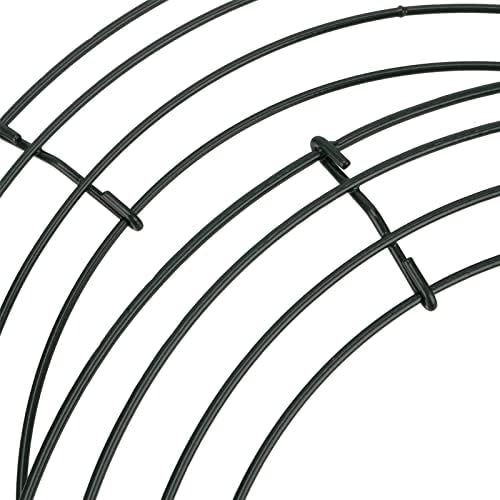 JAPCHET 20 Pack 10 Inch Round Wire Wreath Frames, Metal Floral Wreath Frame, Metal Wreath Rings for Christmas New Year Party Home Decor DIY Crafts Supplies, Dark Green - Image 3
