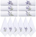HunnmingRe 12 Pcs Spring Floral Cloth Napkins 100% Cotton, 17x17inch by HunnmingRe