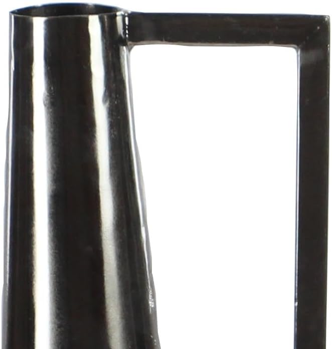 Deco 79 Metal Decorative Vase Centerpiece Vases with Handles, Set of 2 Flower Vases for Home Decoration 17", 22"H, Dark Gray - Image 2