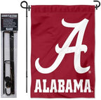 Alabama Crimson Tide Script A Garden Flag with Stand Holder - Image 2