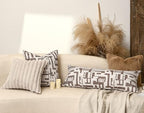 Long Lumbar Pillow Cushion Cover 14x36, Double Sided Modern Geometric High-Density Jacquard Polyester Pillow Cover for Sofa, Bed, Bench, Bedroom, Living Room (Brown) - Image 6