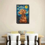 Metal Sign Tin Sign Vintage Wall Art Vizsla Starry Night Vizsla Elegant Vizsla in Night for Home Forest and Seasonal Celebrations Rustproof Aluminum 8×12 Inches with Metal Frame - Image 4