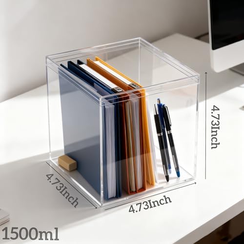 KissYou Acrylic Box Large Clear Display Box with Lids Party Decorations Candy Boxes Transparent Square Cube Storage Contanier Graduation Gift Box - Image 2