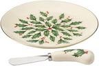 Lenox Hosting the Holidays Christmas Cheese Plate and Knife Set by Lenox
