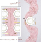 12 Pack Dusty Pink Table Runner Cheesecloth 10Ft Gauze Cheese Cloth Table Runner 35x120 Inch Boho Sheer Rustic Fabric for Holiday Party Decor Baby Shower Wedding Decorations - Image 6