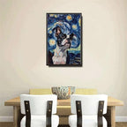 Metal Sign Vintage Tin Sign Boston Terrier Starry Night Terrier Charming in Night Sky for Home City Dwellings and Seasonal Celebrations Corrosion Resistant Aluminum 8×12 Inches with Metal Frame - Image 4
