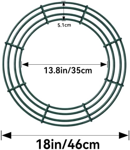 Thealyn 12 Pack 18" Metal Wreath Frame, Wire Wreath Rings for DIY Decor - Image 2