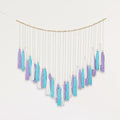 Purple & Blue Macrame Wall Hanging Boho Home Decor, Mermaid Theme Under the Sea Ocean Bedroom Décor Living Room Bohemian Dorm Wall Décor Purple Tassel Pink Wall Décor by Luxbrand