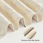 Loom and Mill Elegant Damask Jacquard Table Runner 13x90 inch, Beige Gold - Image 4