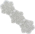 CLEENTABLE Beaded Table Runner, White Silver, 36x13 by CLEENTABLE
