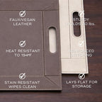 2-in-1 Serving Tray & Placemat | Faux Leather & Reversible - Image 6