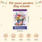 EdenseeLake Seasonal Garden Flags 12x18 Inch, Double Sided Flags Set of 12 - Image 2
