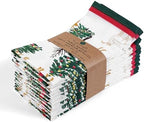 FINGERCRAFT Cloth Napkins Set of 12 Cotton Linen, 20x20 Inch, Jingle by FINGERCRAFT