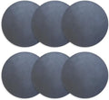 Placemats Set of 6 – Round 15” Faux Leather Table Mats for Dining, Heat Resistant & Non-Slip Washable Table Decor, Indoor, Outdoor, Dining Table Set for 6, Modern Kitchen & Holiday Use, Navy by Homewear