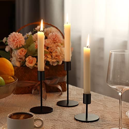Sieral Candle Holders Bulk Taper Candlesticks Holders Set Modern Decorative Metal Candelabras for Wedding Anniversary Home Dinning Table Centerpiece Xmas Party Decor(Matte Black,24 Pcs) - Image 5