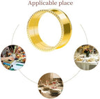 20 Pcs Stainless Steel Bead Side Napkin Rings Gold - Image 6
