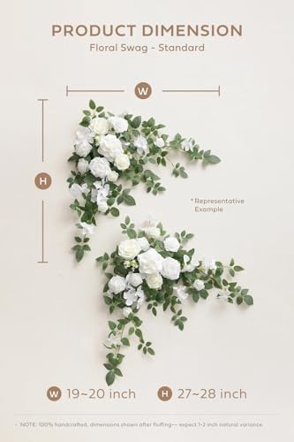 Ling's moment 2 Pack Sage Green Floral Garland Wedding Arch Flowers - Image 6