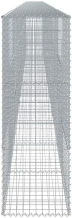 vidaXL Gabion Basket with Cover 472.4"x19.7"x59.1" Galvanized Iron - Image 6