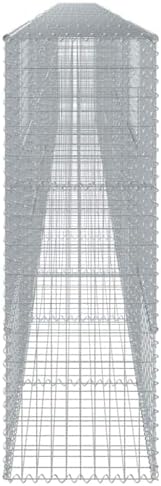 vidaXL Gabion Basket with Cover 472.4"x19.7"x59.1" Galvanized Iron - Image 6