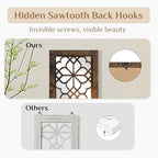 Wall Candle Holder Set of 2 with RealMirror, Distressed Brown - Image 6