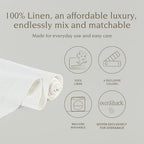 Over&Back 18x108 Washed 100% Linen Table Runner - Washable Table Runners for a Custom Home Decor Tablescape - Perfect for Coffee Table, Dinner Table, Living Room, and More - Ivory - Image 2
