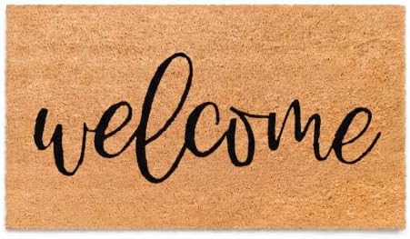 THEODORE MAGNUS Welcome Doormat | Aesthetic Script for Front Door Entrance - 17x30 by TheodoreMagnus