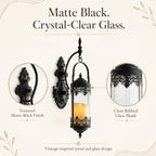 Rustic Antique Gothic Glass Candle Sconce for Fireplace - Image 5