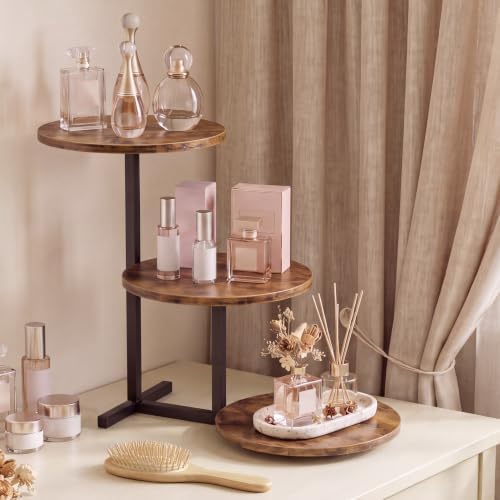 ZUJJAFY Cupcake Stand Tower, Tiered Tray Stand for 24 Cupcakes, 3 Tier Wooden Dessert Stands with Metal Frame Display Stand for Vendor Events, Party - Image 5