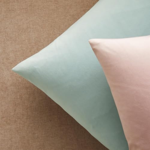 JUSPURBET 24x24 Euro Velvet Throw Pillow Covers Set of 2,Pink - Image 6