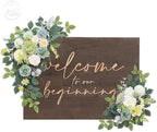 Odouzy Pack of 2 Wedding Arch, Artificial Flowers, Wedding Decor，Flower Garland Be Suited to Banquet, Party, Reception Entrance Welcome Sign and Background Decoration (White Green) - Image 6
