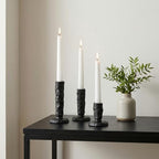 Sziqiqi Black Iron Candlstick Holders: Cast Iron Taper Candle Holder - Image 2