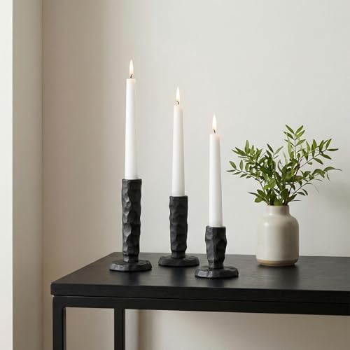 Sziqiqi Black Iron Candlstick Holders: Cast Iron Taper Candle Holder - Image 2