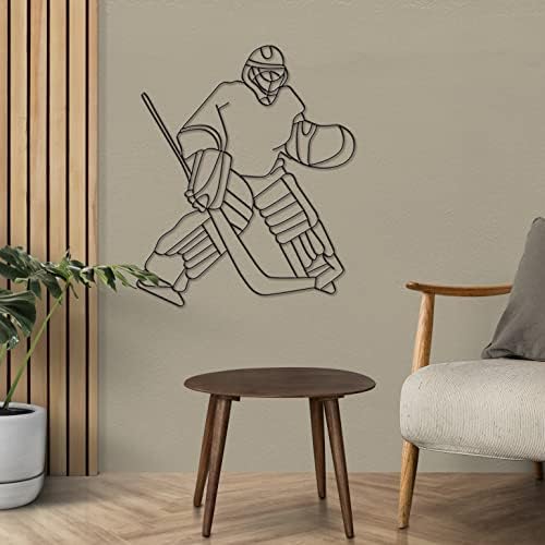 Hosley Ice Hockey Metal Wall Decor 29.25 Inch High - Ideal Home Decor Gift for Sports Enthusiast - Enhance Room, Bathroom, Home Office Decor - Perfect for Weddings & Parties - Image 5