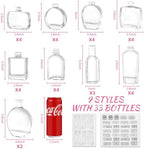 33pcs Glass Small Bud Vases Set - 9 Styles Clear Bud Vase - Image 2