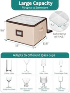Cirhy Hard Shell Wine Glass Storage Box, China Moving Case for 24 Glasses - Image 3