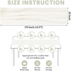 MDS Pack of 25 | Ivory | 10ft Chiffon Table Runner 29x170 Inches Long Romantic Rustic Sheer Gauze Runner for Wedding Bridal Shower Birthday Banquets Engagement Spring Easter Boho Decorationss - Image 3