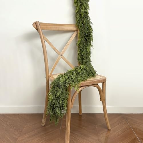 6ft Christmas Cedar Garland, Full Realistic Faux Pine Garlands - Image 5