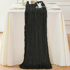 Sioloc Black Cheesecloth Table Runner Fall Autumn Decor for Home 10ft Table Cloth for Wedding Birthday Party Halloween Thanksgiving Decorations - Image 4