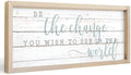 Simply Said, INC Farmhouse Frames 10" x 24" Sign FF1088- Be The Change You Wish to See in The World by SimplySaidINC