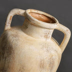 Ceramic Flower Vase, 11.41 Inch Tall Farmhouse Vase with Handles - Image 4
