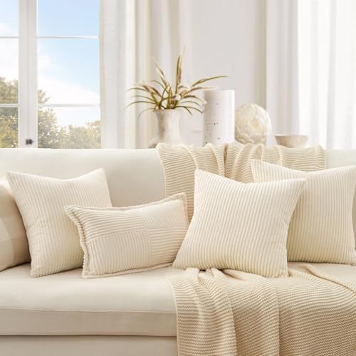 Topfinel Decorative 20x20 inch Throw Pillow Covers Cushion Cases, Set of 4 Soft Velvet Modern Double-Sided Designs, Mix and Match for Home Decor, Pillow Inserts Not Included - Image 2
