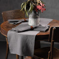 Linen Table Runner 60 inches Long - 100% Pure Linen Flax - Stonewashed European Linen Table Runner (Ash Grey, 14 x 60 Inch) - for Dining, Fall, Autumn, Thanksgiving by HOUSEOFFLAX